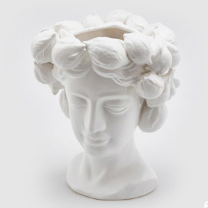 vaso in ceramica con testa donna della EDG