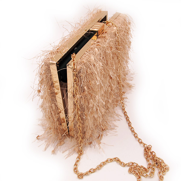 Clutch beige e oro da cerimonia Verde Fashion - Giorgio Idee