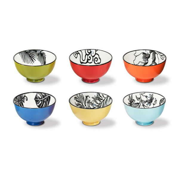 set 6 coppette in stile orientale