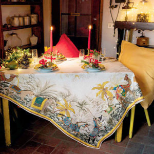 Tovaglia Exotic Christmas Tessitura Toscana Telerie