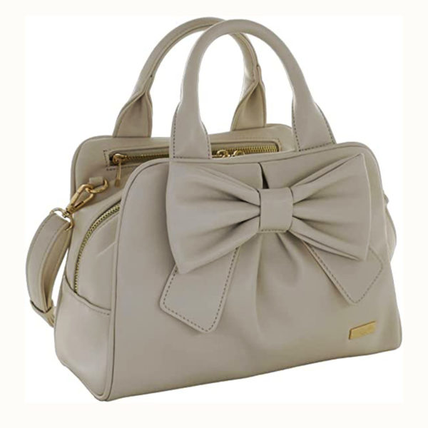 Borsa a mano Fiocco beige della linea Ribbon, di Camomilla Milano
