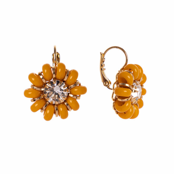 Orecchini Fiore Giallo Anemone di Sodini