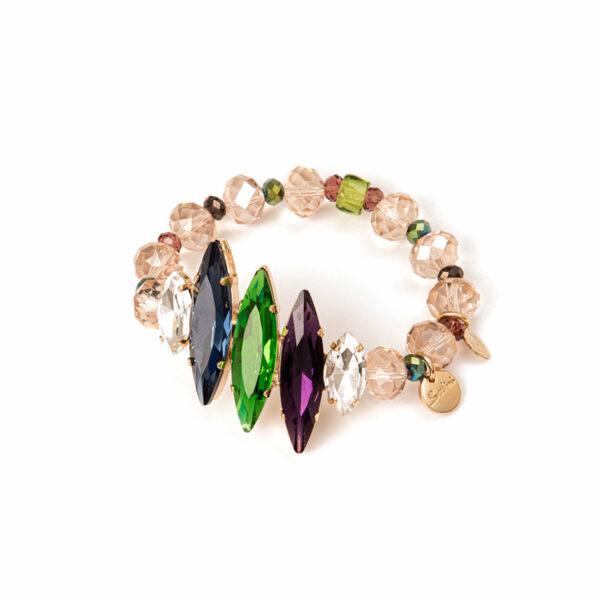 Bracciale elasticizzato cristalli multicolore di Sodini Bijoux