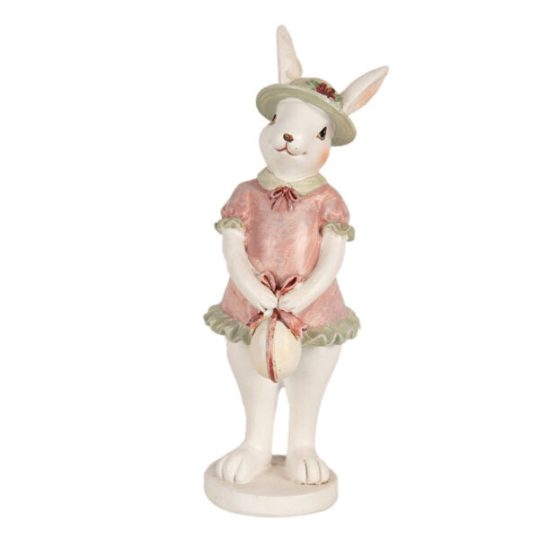 Statuina coniglietta pasquale con cappello Clayre & Eef