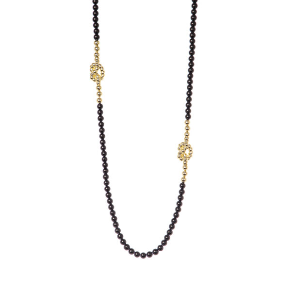 Collana lunga perle nere Nodo di Sodini Bijoux