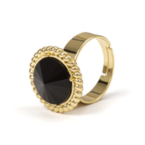 anello cristallo nero sodini bijoux