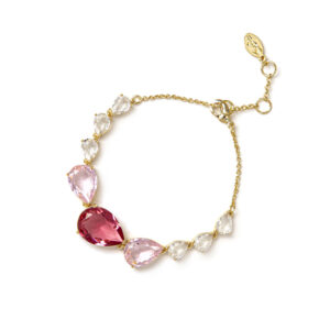 Bracciale cristalli rosa Chandelier di Sodini Bijoux