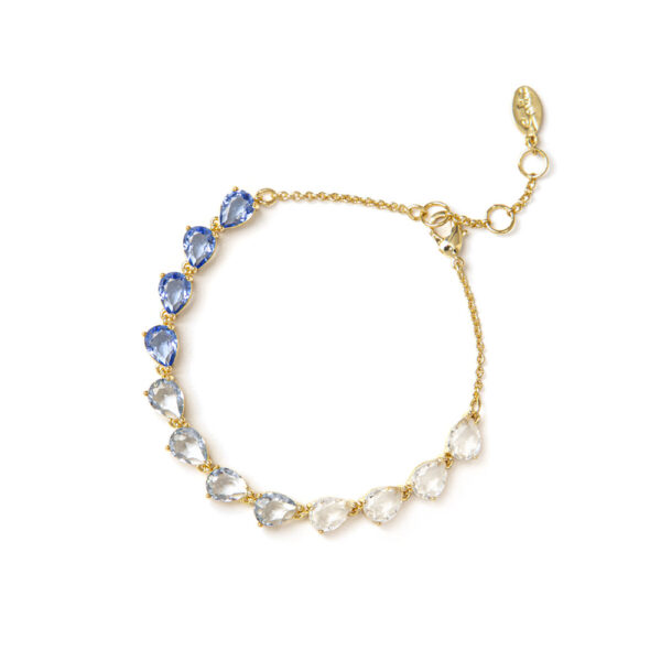 Bracciale cristalli blu Chandelier di Sodini Bijoux