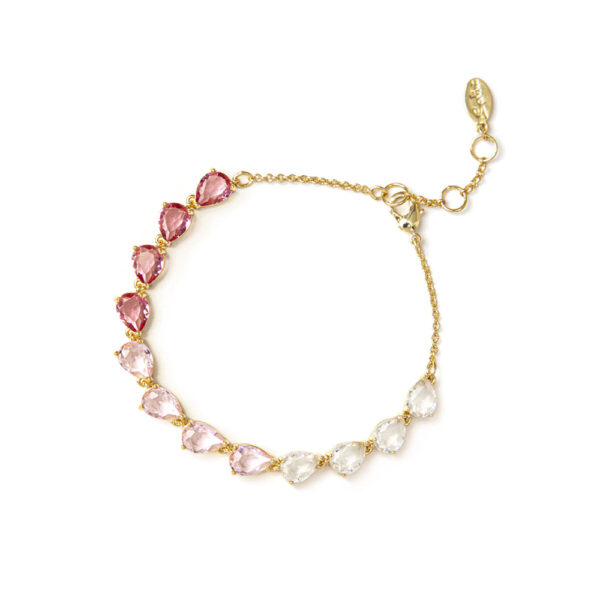 Bracciale cristalli rosa Chandelier di Sodini Bijoux