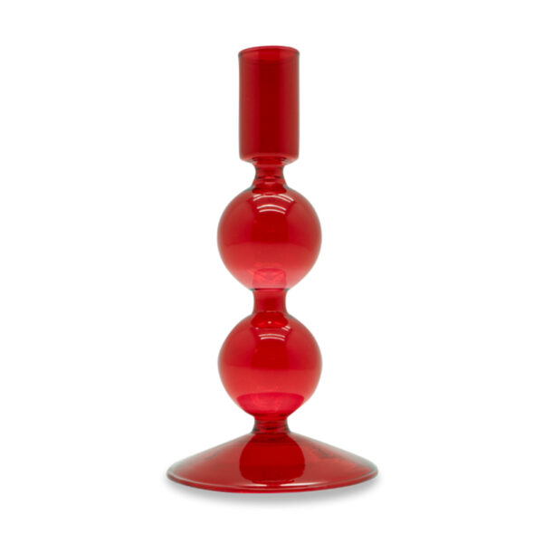 Porta candela rosso in vetro borosilicato Wd Lifestyle