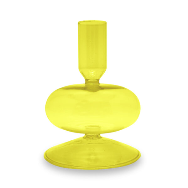 Porta candele in vetro borosilicato giallo Wd Lifestyle