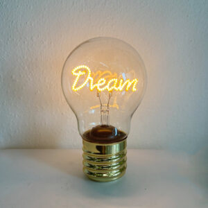 Lampadina lampada led scritta Dream Montemaggi