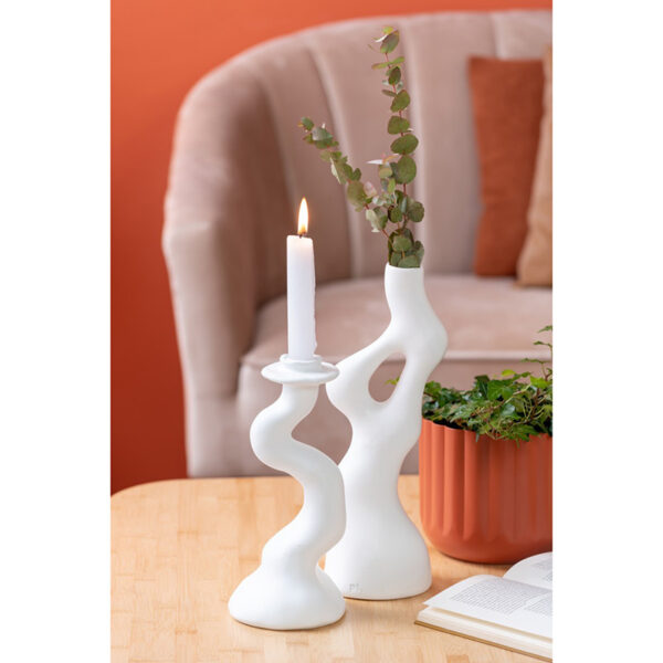 Vaso bianco Organic Swirls di Giorgio Idee