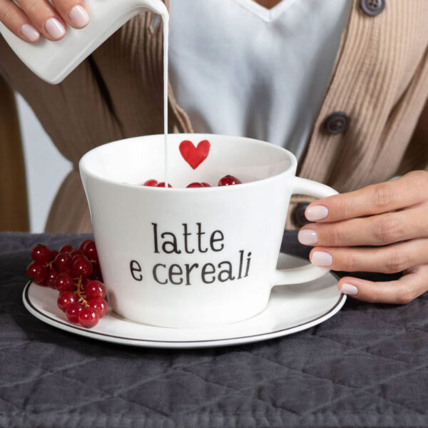 Set 2 tazze da colazione latte e cereali Simple Day