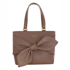 Borsa shopper rosa con fiocco Maxi Bow di Camomilla Milano