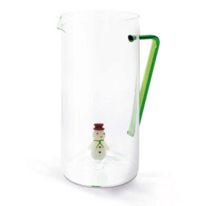 Caraffa in vetro con pupazzo di neve wd lifestyle