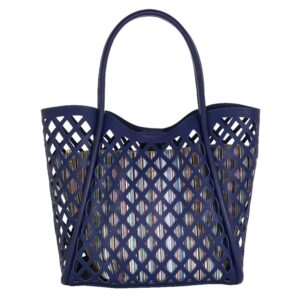 Borsa a mano traforata blu Sporta di Camomilla Milano