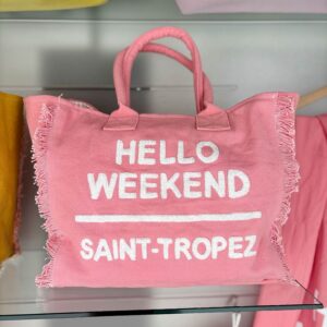 Borsa grande rosa Hello Weekend Saint Tropez Marinette
