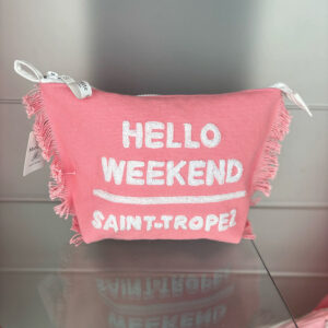 Pochette rosa Hello Weekend Saint Tropez Marinette