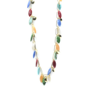 Collana lunga multicolore Petalina di Dolman Bijoux