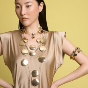 Collana lunga con due fili oro Vibrazione di Dolman Bijoux