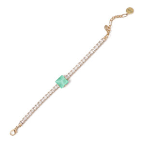 Bracciale con zirconi e cristallo turchese Sirens di Sodini Bijoux