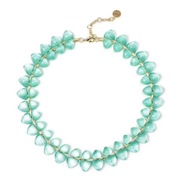 Collana corta a doppio filo verde Cocoon di Sodini bijoux