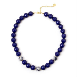 Collana corta blu a boule Jasmine di Sodini bijoux
