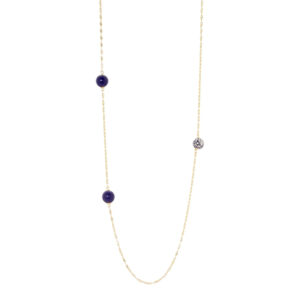 Collana lunga a maglie marinare e boule Jasmine di Sodini Bijoux