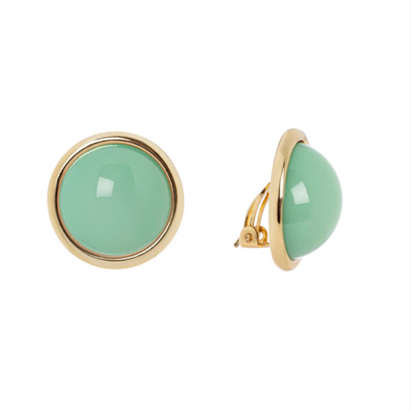Orecchini con cabochon in cornice turchese Chantal di Sodini Bijoux
