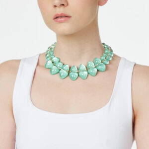 Collana con gemme a due dimensioni verde Cocoon di Sodini bijoux