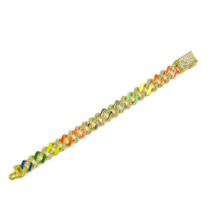 Bracciale catena multicolore Irresistibile di Dolman Bijoux