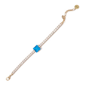 Bracciale con zirconi e cristallo blu Sirens di Sodini Bijoux
