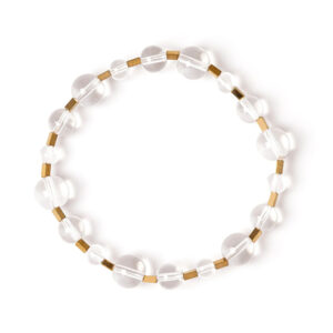 Bracciale elastico boule e barrette trasparente Clorofilla di Sodini Bijoux