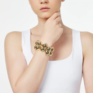 Bracciale con gemme grandi doppio filo oro Cocoon di Sodini bijoux