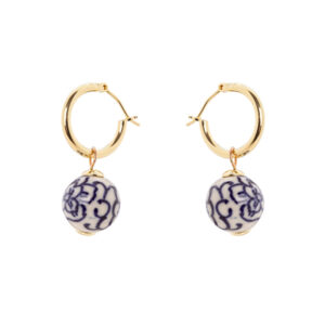 Orecchini a cerchietto e sfera Jasmine di Sodini Bijoux