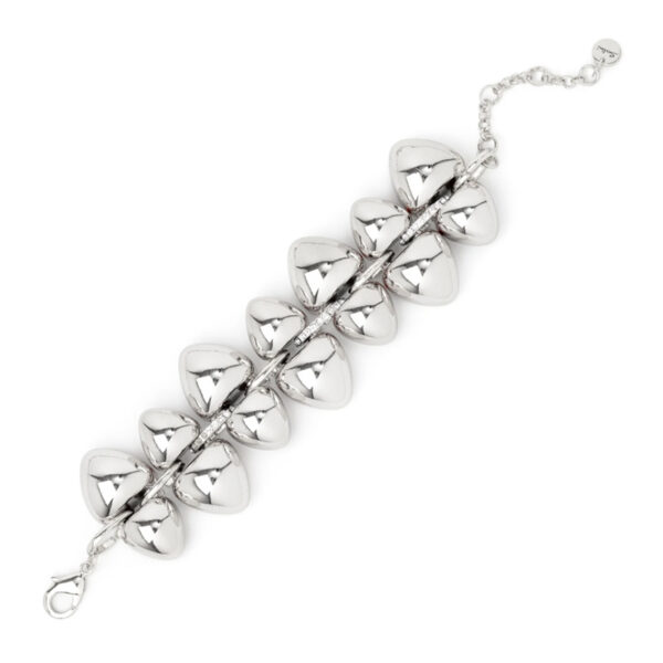 Bracciale con gemme grandi doppio filo argento Cocoon di Sodini bijoux