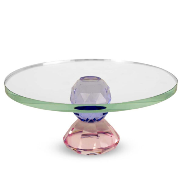 Alzata in vetro con base diamante Anversa line di Wd Lifestyle
