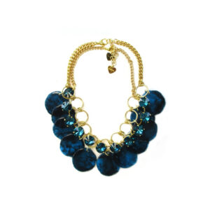 Collana girocollo blu pavone Moonshine Dolman Bijoux
