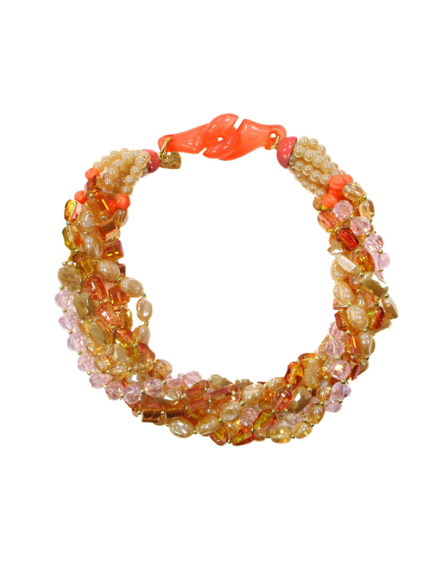 Collana girocollo multifili Papaya di Dolman Bijoux