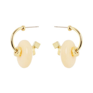 Orecchini a cerchio avorio Vieste di Sodini Bijoux