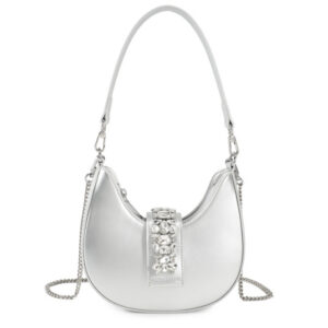Borsa hobo argento Gemma di Maria Celine