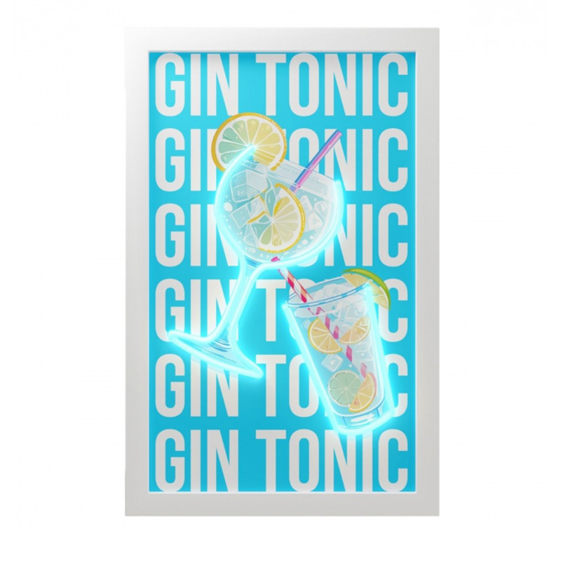 Quadro luminoso LED Gin Tonic WD Lifestyle 30x50 cm