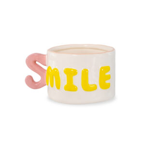 Tazza colazione in stoneware 440 ml decoro Smile