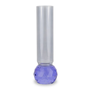 Vaso in vetro viola e grigio effetto diamante WD Lifestyle