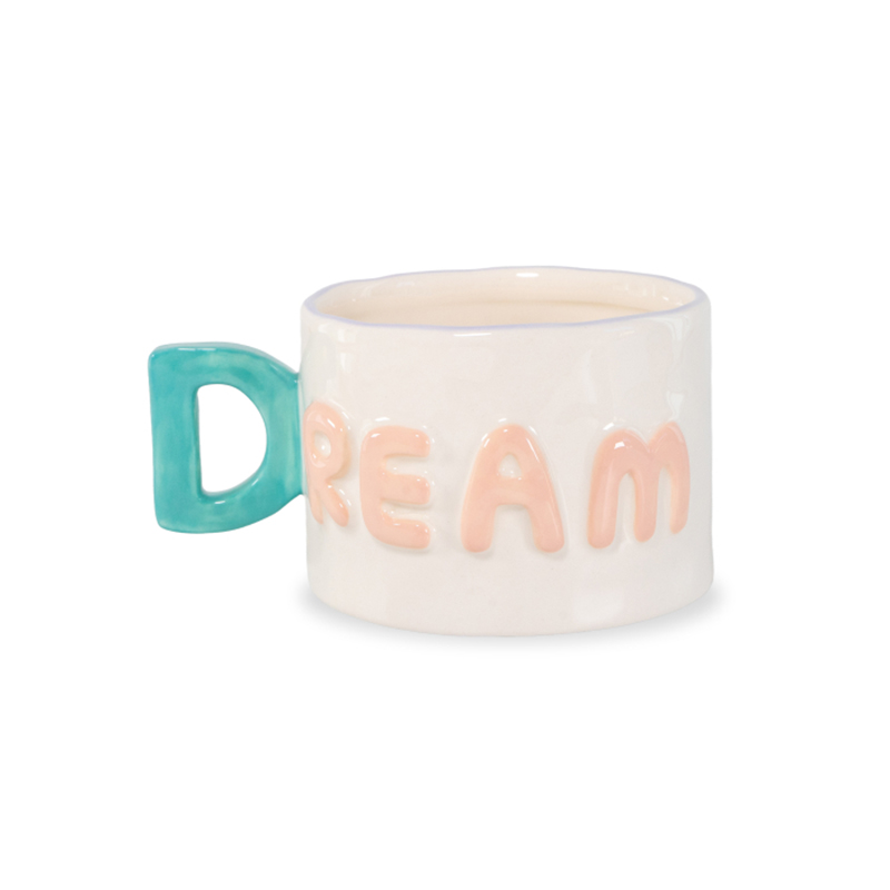 Tazza colazione in stoneware 440 ml decoro Dream