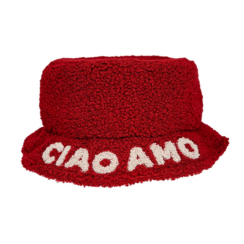 Cappello bucket effetto bouclé Ciao Amo Cappello bucket rosso effetto bouclé Ciao Amo WD Lifestyle
