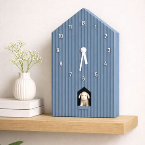 Orologio da parete o da scaffale a casetta con cagnolino colore avio WD Lifestyle