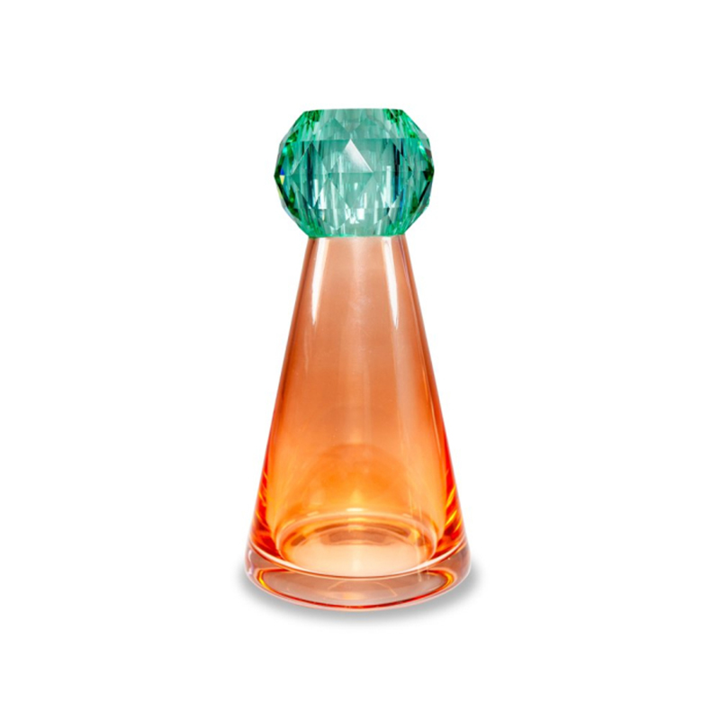 Boccetta in vetro pesca per fragranze WD Lifestyle Boccetta in vetro color pesca per fragranze WD Lifestyle con stick neri