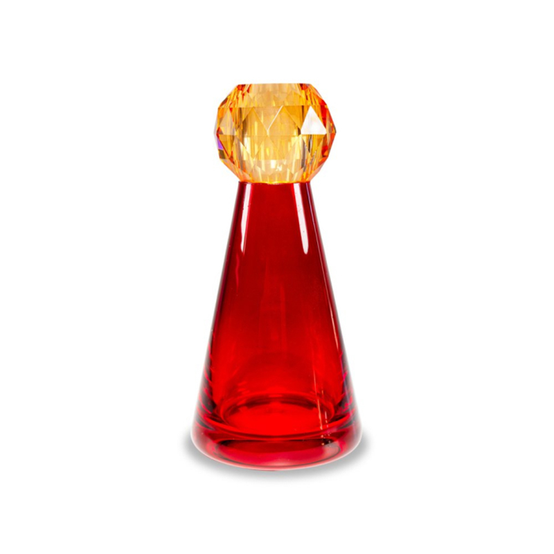 Boccetta rossa per fragranze WD Lifestyle Boccetta rossa in vetro WD Lifestyle per fragranze con stick neri